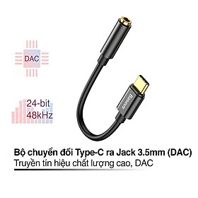 Mua Bộ chuyển đổi Baseus L54 Type-C sang 3.5mm hỗ trợ truyền âm thanh 24-bit thiết kế nhỏ gọn - Hàng chính hãng