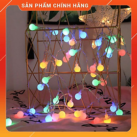 Dây Đèn Led Trang Trí 5M - Bóng Tròn Chớp Nhiều Màu Trang Trí Noel, Lễ, Tết