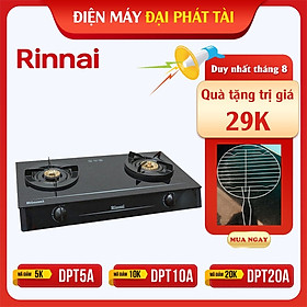 Mua Bếp Ga Dương Đôi Rinnai RV-6Double Glass(L) - Đen- Hãng chính hãng