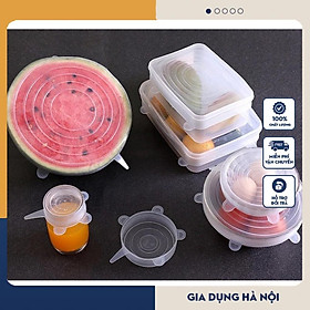 Mua Bộ nắp đậy thức ăn sillicon chịu nhiệt tốt  bộ màng bọc thực phẩm silicon