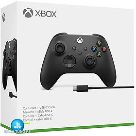 Mua Tay Cầm Wireless Controller Xbox Series X Carbon Black USB C Cable -Hàng nhập khẩu