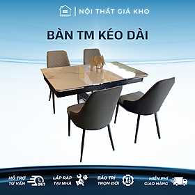 Mua Bàn ăn thông minh mặt đá ceramic kéo dài 2 đầu kết hợp ghế Spine