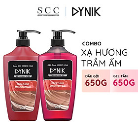 Bộ đôi tắm gội nước hoa nam Dynik Breathing Mountain Air xạ hương trầm ấm 650g/chai