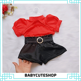 Quần áo bé gái đỏ cá tính đầy phong cách sét áo quần rời 8-23kg