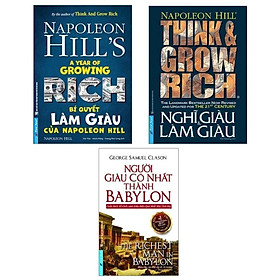 Hình ảnh Sách - Combo 3 cuốn: Bí Quyết Làm Giàu Của NapoLeon Hill (Tái Bản 2019) + Nghĩ Giàu & Làm Giàu (Bìa Mềm) (Tái Bản 2020) + Người Giàu Có Nhất Thành Babylon