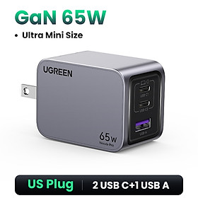 Mua Bộ sạc USB C UGREEN Nexode Pro 65W 100W  Bộ sạc tường PPS nhanh gọn GaN 3 cổng cho  Pixelbook  Dell XPS  iPad Pro  iPhone 15 Pro / 14  Galaxy S23 / Note20  Pixel 8  Ste hàng chính hãng