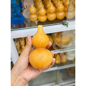 Bầu hồ lô phong thủy hút tài lộc đá ngọc hoàng long - Cao 12cm