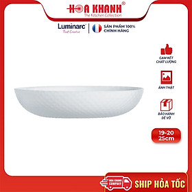 Đĩa Sâu Thủy Tinh Luminarc Precious 20cm đựng thức ăn, kháng vỡ, chịu nhiệt - Bộ 3 đĩa - Q1664