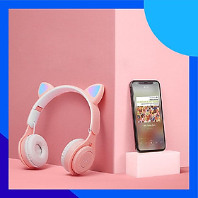 Mua Tai nghe mèo Bluetooth chụp tai  tai nghe mèo headphone Bluetooth