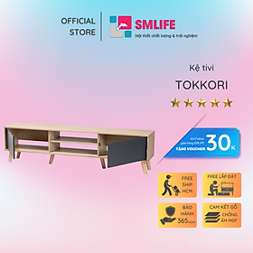 Kệ tivi gỗ hiện đại SMLIFE Tokkori  | Gỗ MDF dày 17mm chống ẩm | D160xR40xC45cm