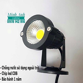(ĐÈN SÂN VƯỜN) Đèn Rọi Cỏ - Đèn Rọi Sân Vườn Thân Gang Bóng LED 5W Minh Anh Lighting