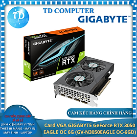 Card màn hình VGA GIGABYTE GeForce RTX 3050 EAGLE OC 6G (GV-N3050EAGLE OC-6GD) - Hàng chính hãng Viên Sơn phân phối 