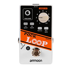 ammoon POCK LOOP Looper Guitar Effect Pedal 11 Loopers Max.330mins Recording Time Supports 1/2 & 2X Speed Playback - Multicolor