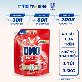 Túi Nước Giặt Omo Matic Cho Máy Giặt Cửa Trên Sạch Sâu Vượt Trội Khử Mùi Toàn Diện 3.7KG