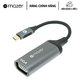 Bộ Chuyển Đổi Mazer ALU USB-C to VGA 1080P Adapter - Hàng Chính Hãng