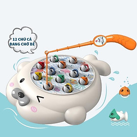 Đồ chơi câu cá điện trẻ em 12 con cá + 2 cần câu