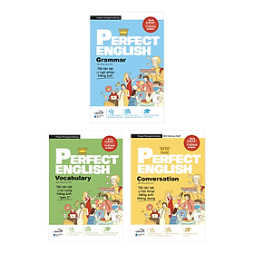 Combo 3 Cuốn Perfect English: Perfect English Conversation + Perfect English Grammar + Perfect English Vocabulary