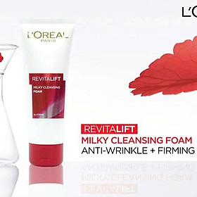 Sữa Rửa Mặt Săn Chắc, Chống Lão Hóa Da L’Oréal Revitalift Milky Cleansing Foam 100ml