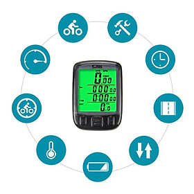 Bike Speedometer Odometer Waterproof Bicycle Computer w/ Digital LCD Display