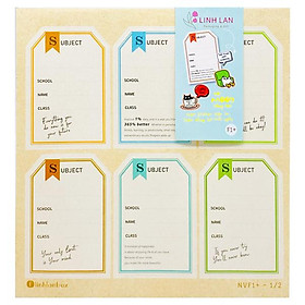 Bộ 24 Nhãn Vở Kèm Sticker - Linh Lan NVF1+-01526