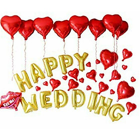 Bộ chữ phòng cưới happy wedding đủ phụ kiện