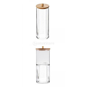 Clear Cotton Swabs Container Holder Toothpick Cotton Ball Decor Countertop