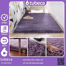 Mua Thảm Lông Xù Trải Sàn Phòng Ngủ | Màu Xám Tím | Loại 1 | Dày 3 Lớp | 1m6 x 1m | TUBECA