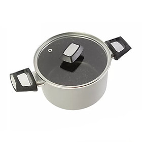 Mua Nồi Easy Seoulcook 20 cm đáy từ (xám) chống dính vân đá cao cấp Hàn Quốc  dùng được tất cả các loại bếp / Induction