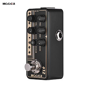 Mooer MICRO PREAMP Series 012 US GOLD 100 British Style Digital Preamp Preamplifier Guitar Effect Pedal Dual Channels