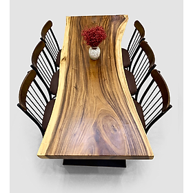 Mua Bộ bàn 6 ghế gỗ me Tây nguyên khối CTMTBDKB Tundo 2m09 x 68//91 x 75 cm gỗ dày 6cm