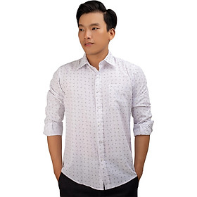 Áo sơ mi nam họa tiết dài tay Amazing, hoa văn hình học lạ mắt, form suông, vạt bầu, chất liệu nhập khẩu India-01