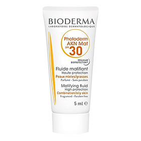Kem Chống Nắng Da Dầu Bioderma Photoderm AKN Mat SPF 30 5ml