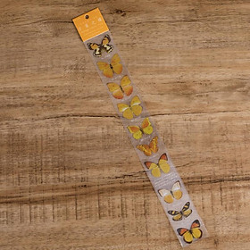 S15 - Dải sticker PET masking tape bươm bướm vintage cổ điển MoCard trang trí sổ bullet journal