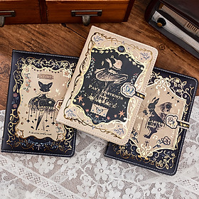 Sổ tay bìa da phong các cổ điển siêu thực - sổ nhật kí phong cách vintage - tarot thích hợp làm quà tặng