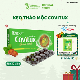 Kẹo thảo mộc Covitux (hộp 30 viên) - Genat  - Giao 2H HCM