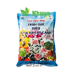 Chế phẩm Trùn Quế Siêu hoa và cây cảnh 2kg dạng Viên