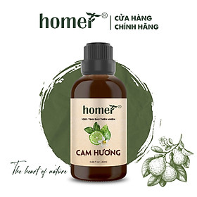 Tinh Dầu Cam Hương Homer 100ml - Chính Hãng, Đạt Chuẩn Kiểm Định Cao Cấp - Tinh Dầu Xông Thơm Phòng, Thư Giãn, Khử Mùi hiệu quả - 20Ml