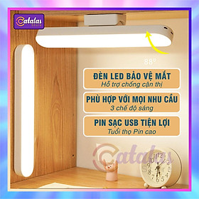 Mua Đèn bàn học  đèn đọc sách S26  đèn làm việc  chống cận thị  ba chế độ sáng bảo vệ mắt  có pin sạc USB  Dài 26cm có đế xoay 80 độ.