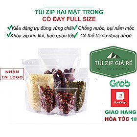 Mua Túi zip trong suốt  túi đựng thực phẩm đáy đứng 2 mặt trong đựng thực phẩm đồ khô  đa năng tiện dụng