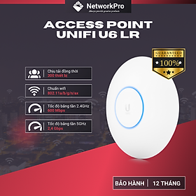 Bộ Phát WiFi UniFi 6 Long Rang - Chuẩn WiFi 6 (802.11ax) - Hàng Chính Hãng (Không Kèm Nguồn)