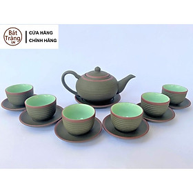 Ấm chén tử sa dáng tống ganh xanh