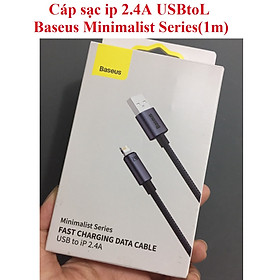 Mua Cáp sạc ip USB to L 2.4A Baseus Minimalist Series (1m) _ Hàng chính hãng