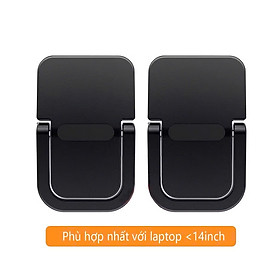 Giá đỡ giá kê tản nhiệt laptop mini siêu mỏng gấp gọn bằng kim loại 2 nấc điều chỉnh - Hàng chính hãng