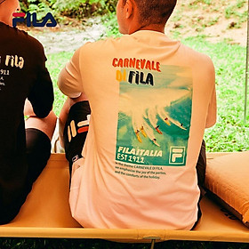 Áo thun tay ngắn thời trang unisex Fila Carnevale Di Fila Loose Fit - FW2RSF1022X-WHI