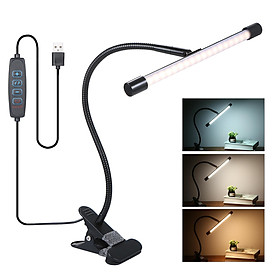 D C 5 V 7 W 36 LEDs Clamp Clip Desk Light Table Lamp USB Powered Operated 3 Colors Temperature Changing 10 Levels