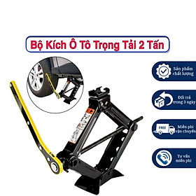 Kích Nâng Gầm 2 Tấn Loại Dày Cho Ô Tô, Xe Con, Xe Máy – Kèm Cờ Lê, Nhỏ Gọn, Tiện Dụng