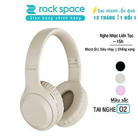 Headphone Tai Nghe Chụp Tai bluetooth Rockspace O2 kết nối không dây có mic nghe nhạc liên tục 15h - Hàng chính hãng bảo hành 12 tháng