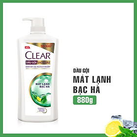 Dầu Gội Sạch Gàu Clear Mát Lạnh Bạc Hà 880g