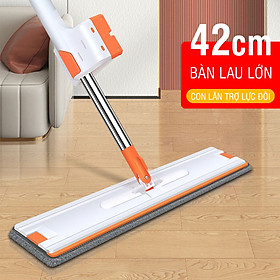 Mua Cây lau nhà tự vắt thông minh không cần thùng  chổi lau nhà 360 độ Kitimop-WHITE