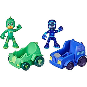 Đồ chơi mô hình nhân vật PJ Masks Gekko vs Night Ninja Battle Racers Preschool Toy, Vehicle and Action